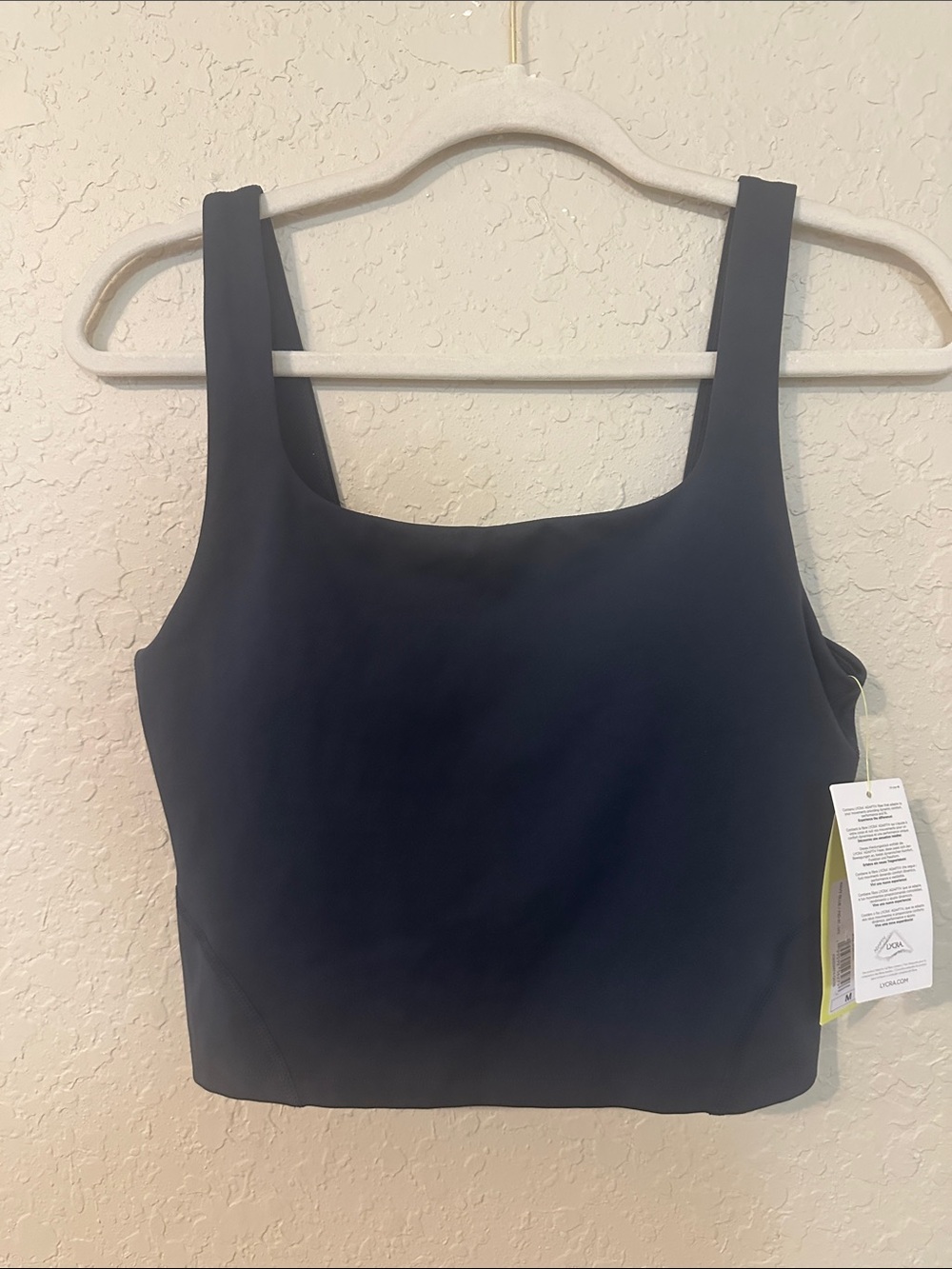 all in motion super flex Navy Square Neck cropped Tank NWT 8 - Picture 3 of 6